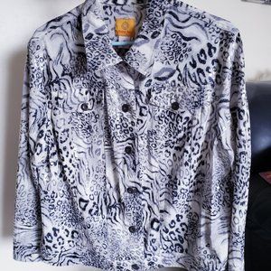 Shiny animal print jacket by Ruby Rd.